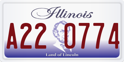 IL license plate A220774