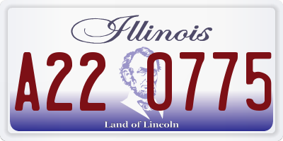 IL license plate A220775