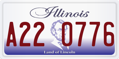 IL license plate A220776
