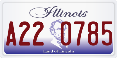 IL license plate A220785