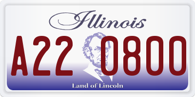 IL license plate A220800
