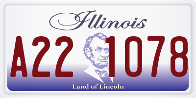 IL license plate A221078