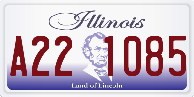 IL license plate A221085