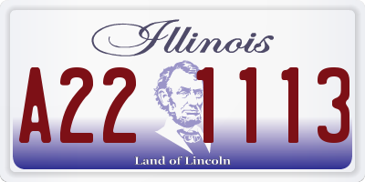 IL license plate A221113