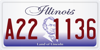 IL license plate A221136