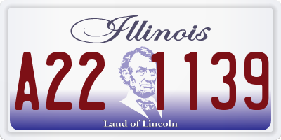 IL license plate A221139