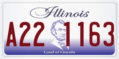 IL license plate A221163