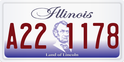 IL license plate A221178