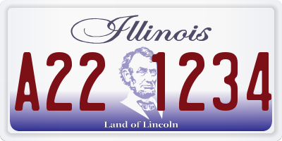 IL license plate A221234