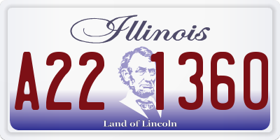 IL license plate A221360