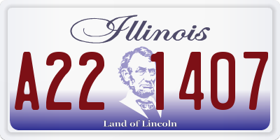 IL license plate A221407