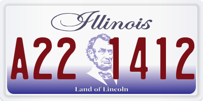 IL license plate A221412