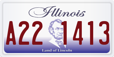IL license plate A221413