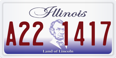 IL license plate A221417