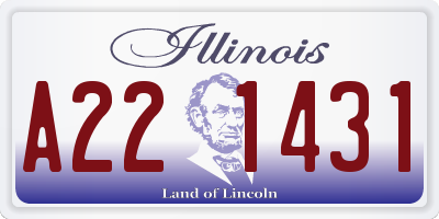 IL license plate A221431