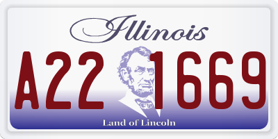 IL license plate A221669