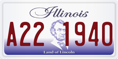 IL license plate A221940