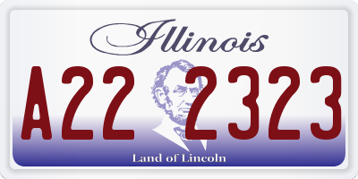 IL license plate A222323