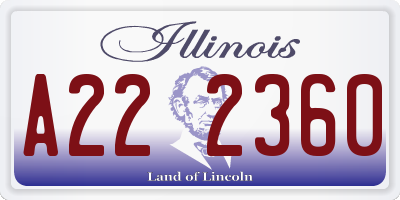 IL license plate A222360