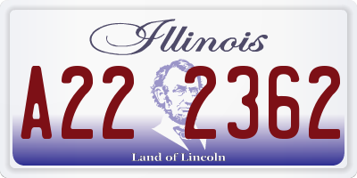 IL license plate A222362