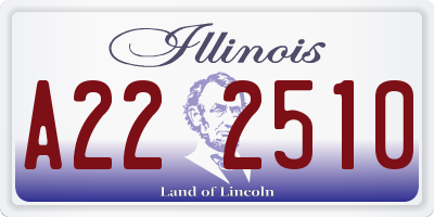 IL license plate A222510