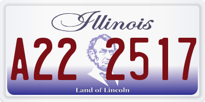 IL license plate A222517