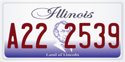 IL license plate A222539