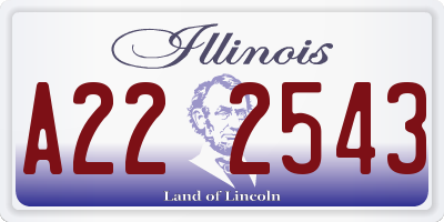 IL license plate A222543