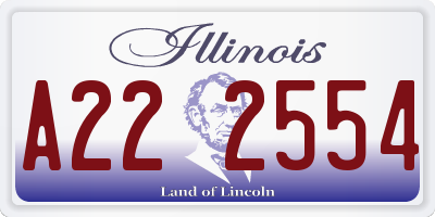IL license plate A222554