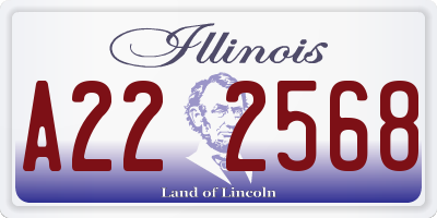 IL license plate A222568