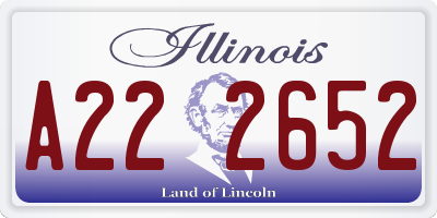 IL license plate A222652