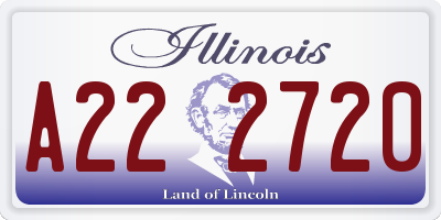IL license plate A222720