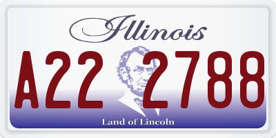 IL license plate A222788