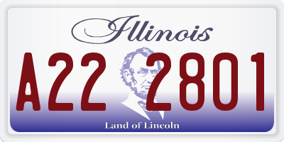 IL license plate A222801