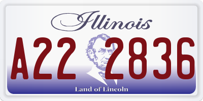 IL license plate A222836