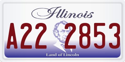 IL license plate A222853