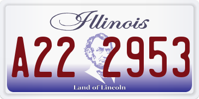 IL license plate A222953