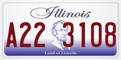 IL license plate A223108