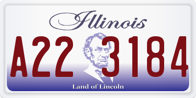 IL license plate A223184