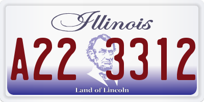 IL license plate A223312