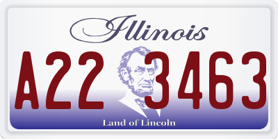 IL license plate A223463