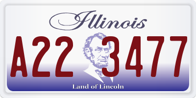 IL license plate A223477