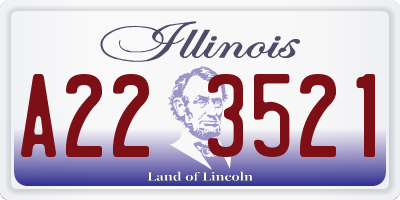 IL license plate A223521