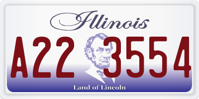 IL license plate A223554