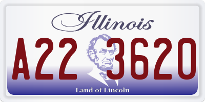 IL license plate A223620