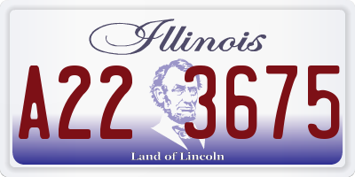 IL license plate A223675