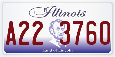 IL license plate A223760