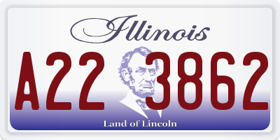 IL license plate A223862