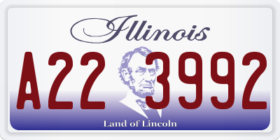 IL license plate A223992
