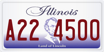 IL license plate A224500